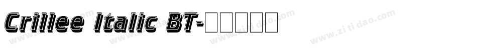 Crillee Italic BT字体转换